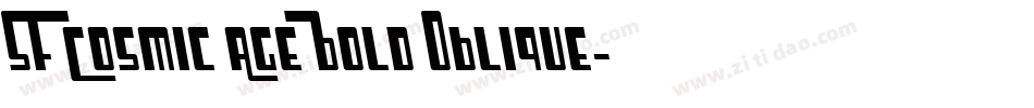 SF Cosmic Age Bold Oblique字体转换